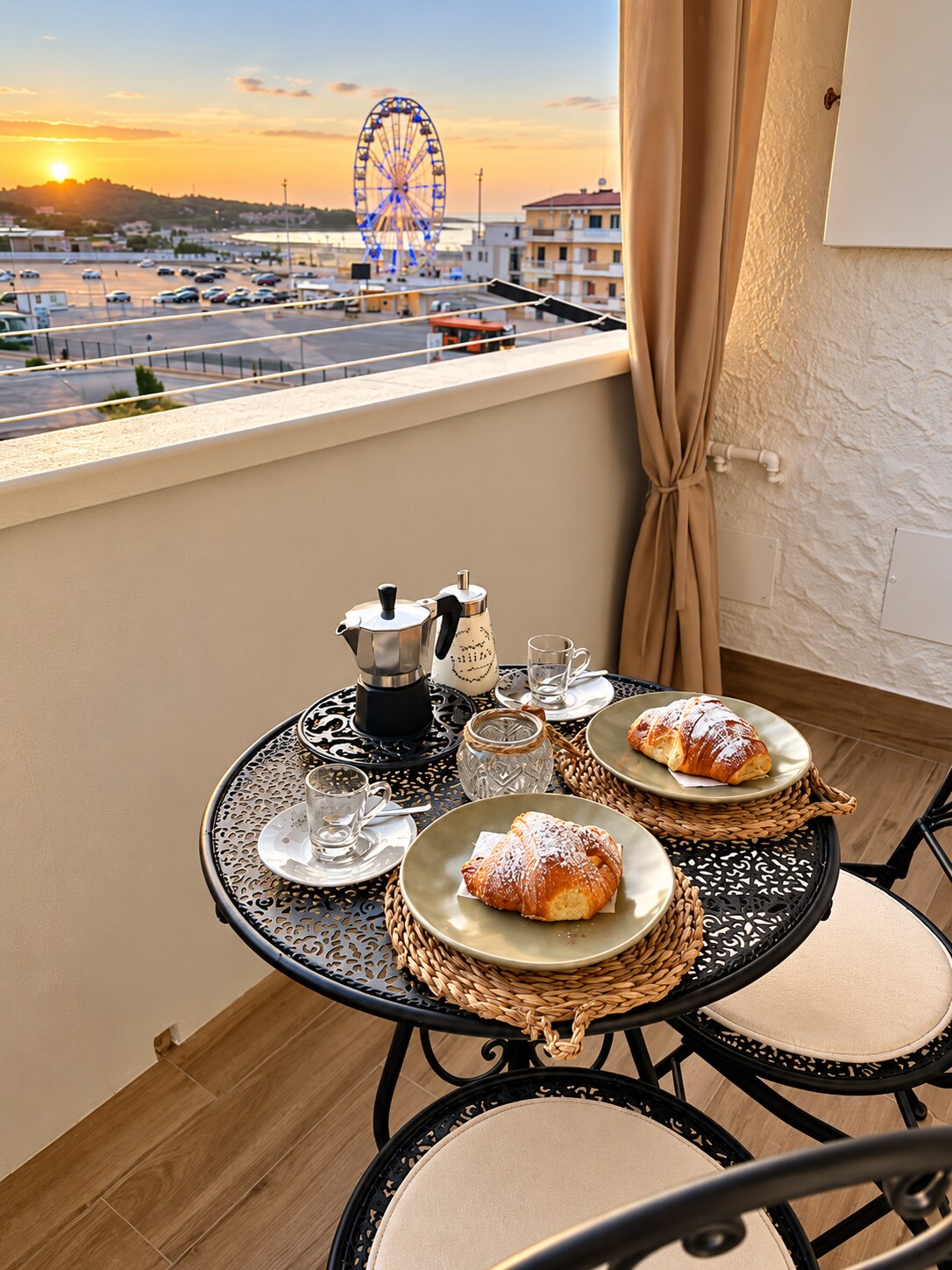 Colazione sul balcone di Casa Sole con vista