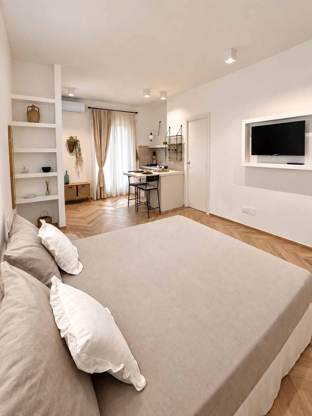 Casa Sole, monolocale con letto matrimoniale e cucina